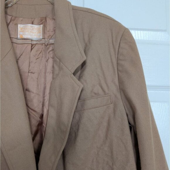 Vintage Pendleton Wool Blazer Womens Size Large 14 Beige Neutral Preppy Academia - Picture 2 of 11